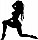 Vector Woman on One Knee Silhouette