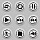 Vector Metal Media Player Buttons