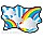 Vector Rainbow with Cloud Clip Art
