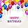 Colorful Happy Birthday Balloons Vector Background Image