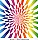 Vector Star Optical Illusion Rainbow Color