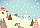 Winter Vector on Mountain with Snowflakes, Snowman and Trees