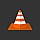 Orange Traffic Cone Vector Flat Icon