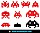 Vector Space Invader Icons