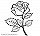 Rose Outline Vector Image