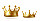 Golden crowns with gems for king or queen set isolated on white background. Free Vector