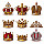 Royal crowns collection Free Vector